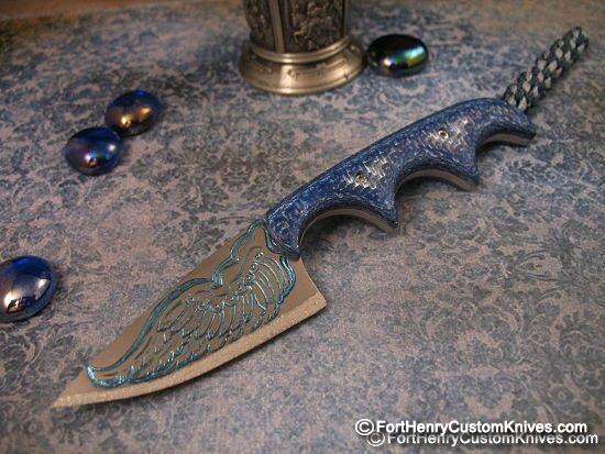 Alan Folts - Titanium Carved Spearpoint Minimalist