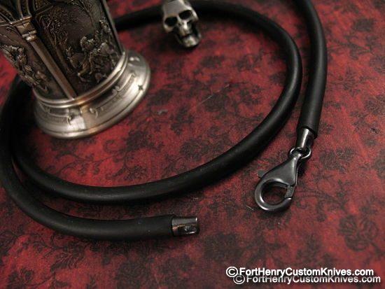 Steel Flame - 5 mm Rubber Chain - Sterling Clasp - Discontinued