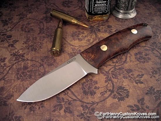 Dan Crotts - Custom Drop Point - Bolivian Rosewood Burl