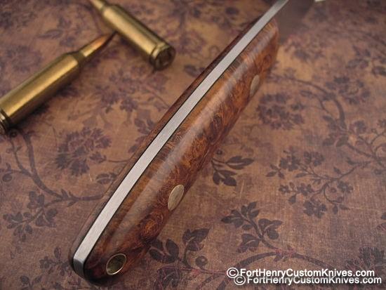 Dan Crotts - Custom Drop Point - Bolivian Rosewood Burl - Image 3