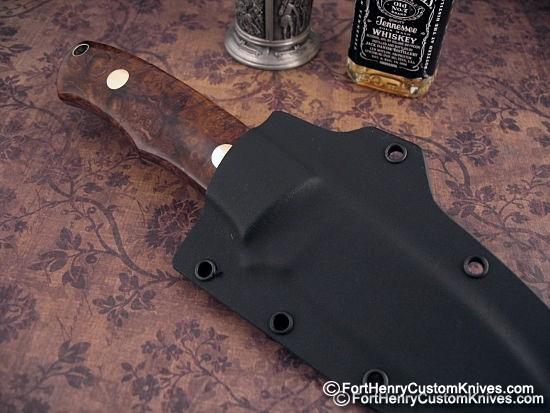 Dan Crotts - Custom Drop Point - Bolivian Rosewood Burl - Image 5