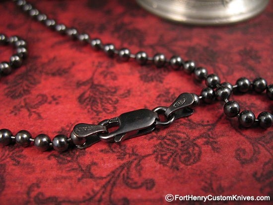 Steel Flame - Sterling Seed Bead Chain ~ 3mm Gunmetal - Image 2