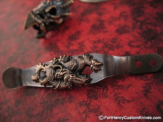 Rick Hinderer / Steel Flame - EXCLUSIVE Dragon Clip - Royal Bronze