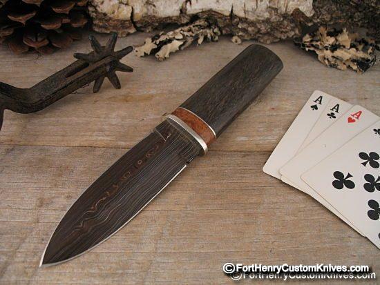 Herb Derr - Gambler's Dagger - Rare Damascus