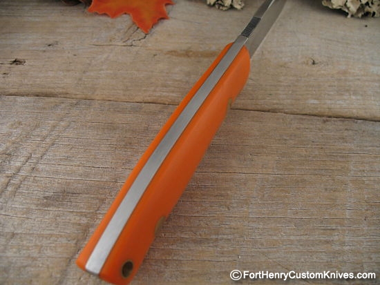 Bob Dozier - Custom Wilderness - Orange G-10 - Thumb Ridges - Image 4