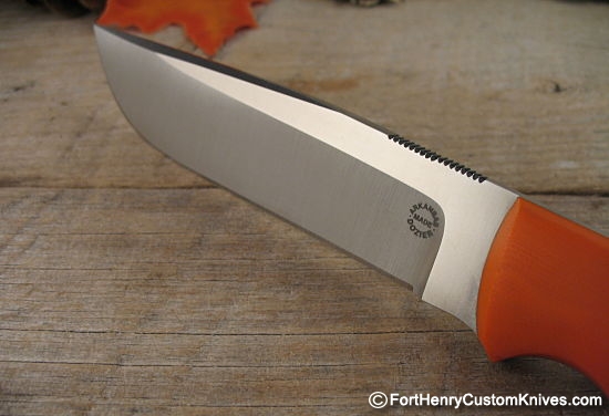 Bob Dozier - Custom Wilderness - Orange G-10 - Thumb Ridges - Image 5