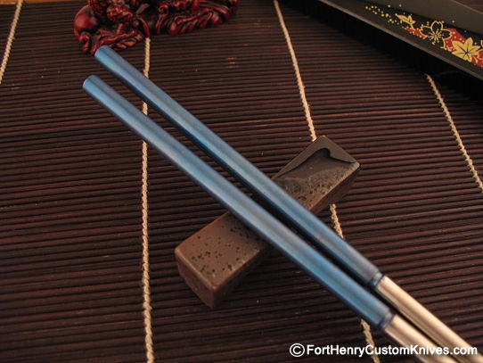 Alan Folts - Titanium Chopsticks ~ Cobalt - Image 2