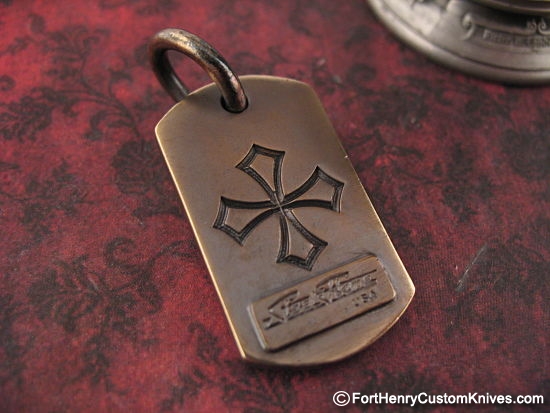 Steel Flame - Crusader Lion Dog Tag - Royal Bronze - Image 2