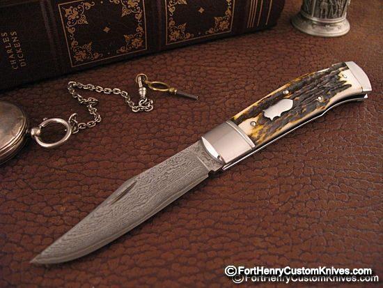 Ryuichi Kawamura - Stag Single Blade Lockback