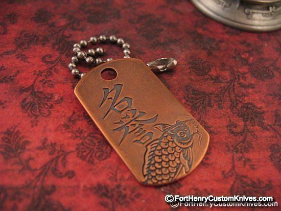 Steel Flame - Copper Dogtag - Koi/Bushido