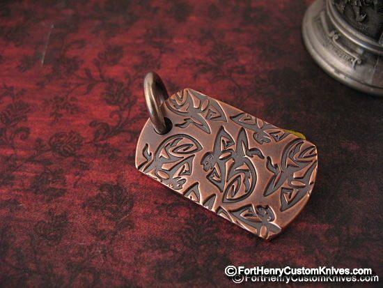 Steel Flame - Copper FATTY Dogtag - Kaos Monkey