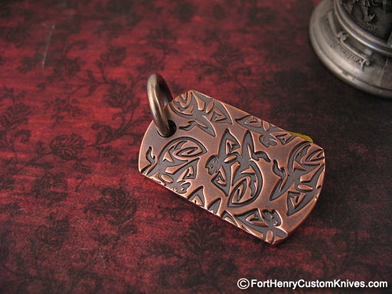 Steel Flame - Copper FATTY Dogtag - Kaos Monkey