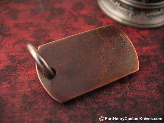 Steel Flame - Copper FATTY Dogtag - Kaos Monkey - Image 3