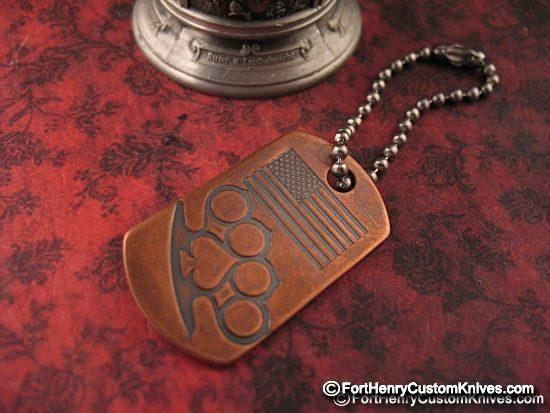 Steel Flame - Copper Dogtag  - Flag/Knuckles - Image 3