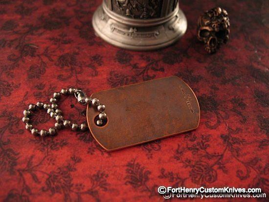 Steel Flame - Copper Dogtag  - Flag/Knuckles - Image 2