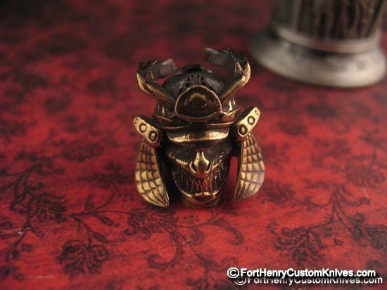Michael Zieba - Lim Edition - Ancient Samurai Mask Bronze Bead