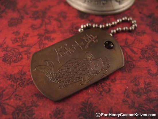 Steel Flame - Copper Dogtag - Koi/Bushido