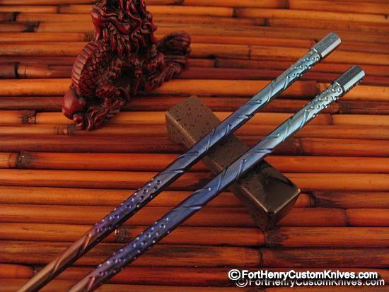 Steve Kelly - Ti Sushi Chopsticks - Blue Fade