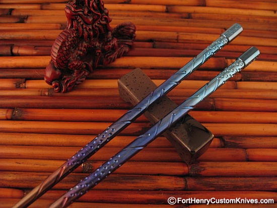 Steve Kelly - Ti Sushi Chopsticks - Blue Fade
