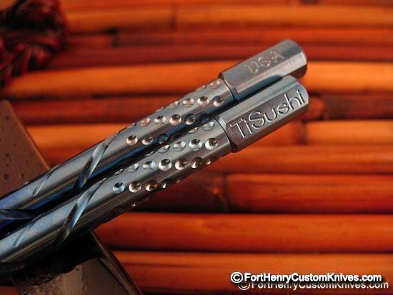 Steve Kelly - Ti Sushi Chopsticks - Blue Fade - Image 3