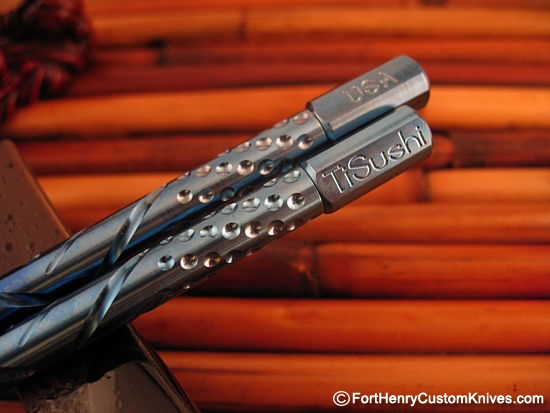 Steve Kelly - Ti Sushi Chopsticks - Blue Fade - Image 3