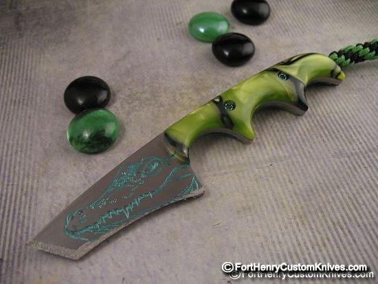 Alan Folts - Titanium Carved Tanto Minimalist