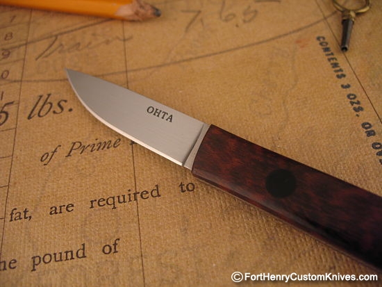 Hiroaki Ohta - Rare Snakewood Gentleman's Belt Knife - Image 3