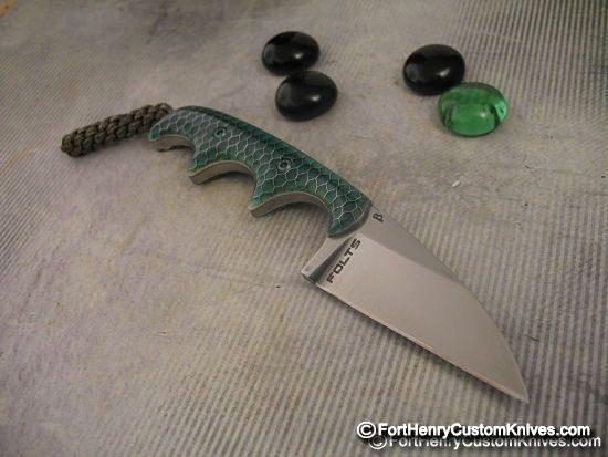 Alan Folts - Rare Titanium Carved Wharnie Minimalist