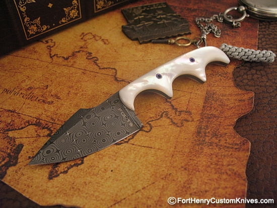Alan Folts - One of a Kind - Harpoon Damasteel & Pearl Minimalist