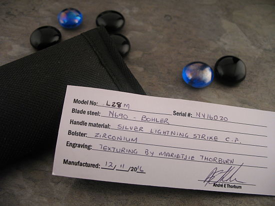 Andre Thorburn - Engraved Gentleman's Flipper - Zirc Bolster - Image 9