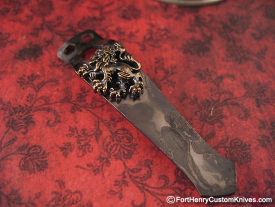 Steel Flame - Crusader Lion Flashlight Clip - Royal Bronze