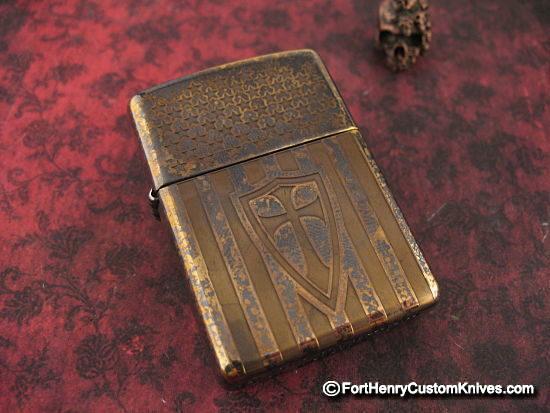 Steel Flame - Crusader/Flag Zippo