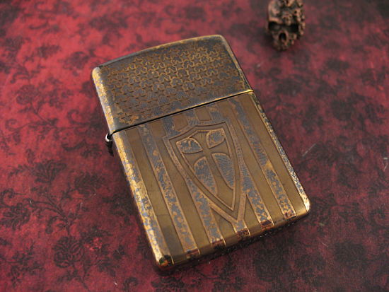 Steel Flame - Crusader/Flag Zippo