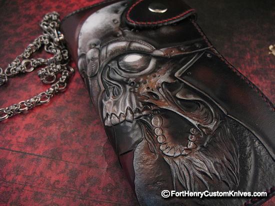 Vardi - Large Custom Leather Wallet w/Chain