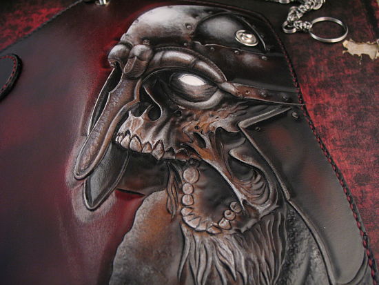 Vardi - Large Custom Leather Wallet w/Chain - Image 3