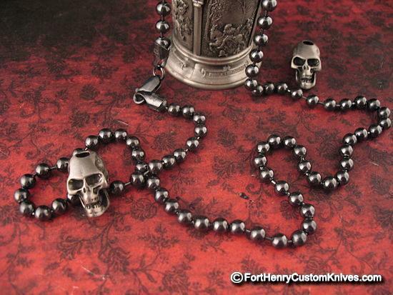 Steel Flame - Sterling Silver Seed Bead Chain ~ 5mm Gunmetal