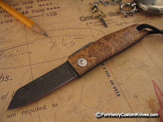 Hiroaki Ohta - Mini Friction Folder - Carbon Damascus