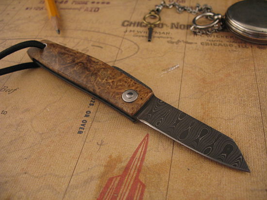 Hiroaki Ohta - Mini Friction Folder - Carbon Damascus - Image 5