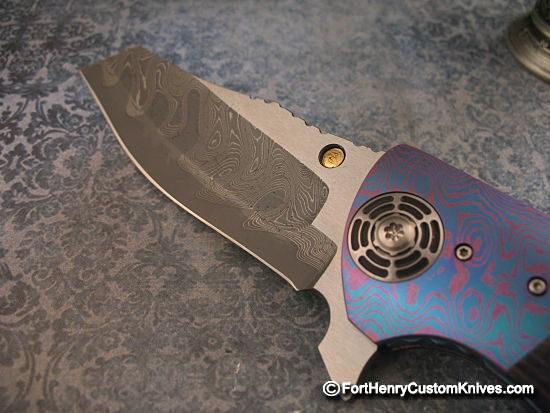 Allen Elishewitz - Rare Mini Hyde Flipper - Damascus - Image 3