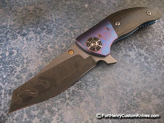 Allen Elishewitz - Rare Mini Hyde Flipper - Damascus