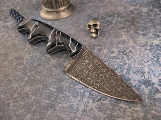 Alan Folts - One of a Kind - Stainless Damascus Minimalist
