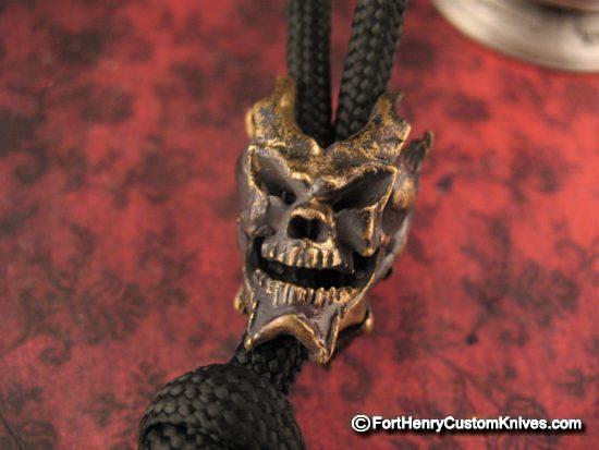 Michael Zieba - Two Faces of Evil Bronze Bead