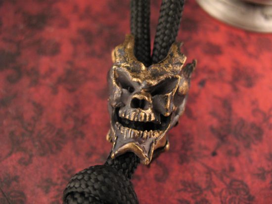 Michael Zieba - Two Faces of Evil Bronze Bead