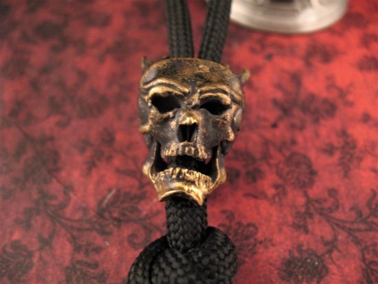 Michael Zieba - Two Faces of Evil Bronze Bead - Image 3