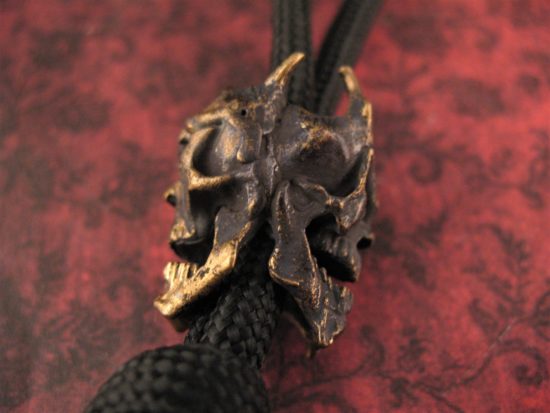 Michael Zieba - Two Faces of Evil Bronze Bead - Image 4