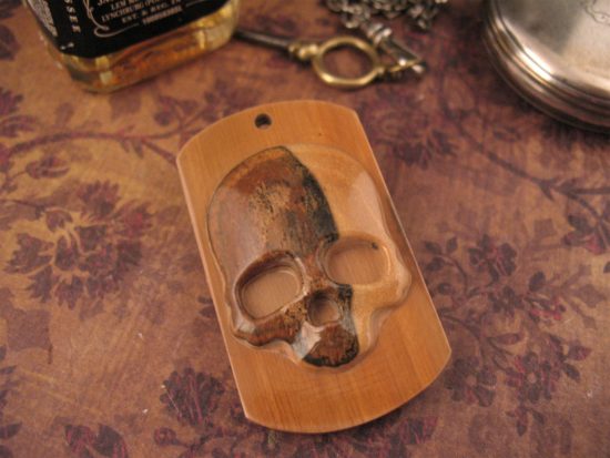 Fine Turnage Productions - Mammoth Bone Skull Dog Tag