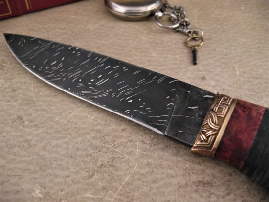 Olamic Cutlery - Suna Elite - Hand Forged Blackout Meteor Damasc - Image 3