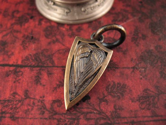 Steel Flame - Archangel-Crusader Cross Shield Pendant - Image 3