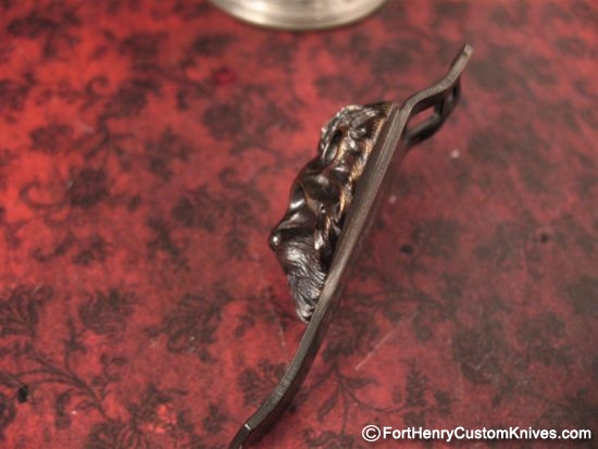 Steel Flame - L Guardian Lion Flashlight Clip - Royal Bronze - Image 3