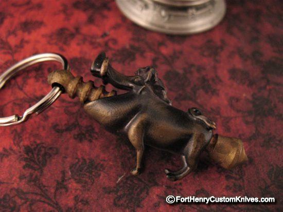 Michael Zieba - Lim Edition - Bronze Warthog Bead Keeper Keychain